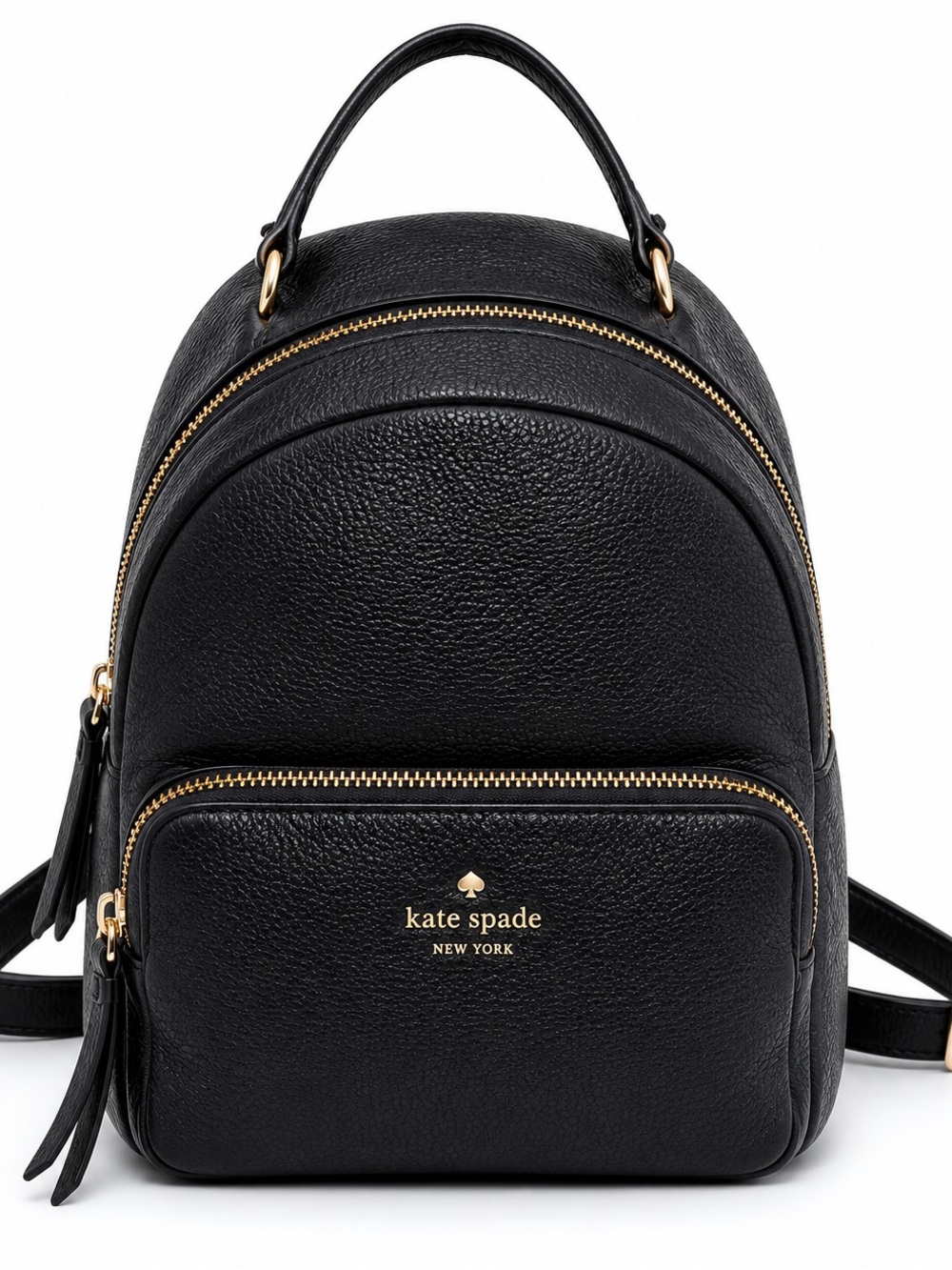 Kate Spade Black Leather Mini Backpack Gold Hardware Travel Purse - Picture 14 of 14